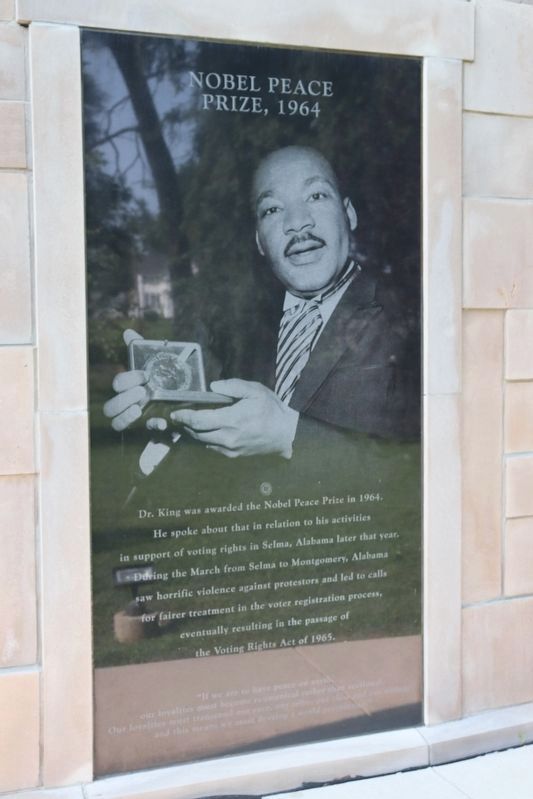 Nobel Peace Prize, 1964 Marker. Click for full size. Nobel Peace Prize, 1964 Marker image. Click for full size.