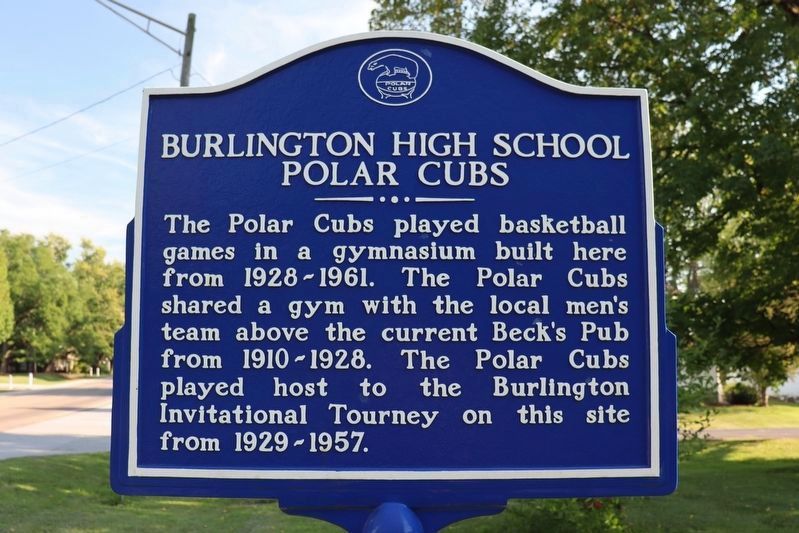 Burlington High School Polar Cubs Marker. Click for full size. Burlington High School Polar Cubs Marker image. Click for full size.