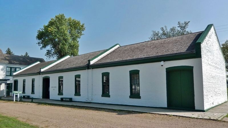 Commissary, 1868 (military era); Shop (school era); Interpretive Center (park era) image. Click for full size.