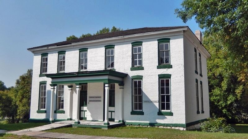 Chaplain/Surgeon Quarters, 1870 (military era);<br>Principal/Married Teachers Quarters (school era) image. Click for full size.
