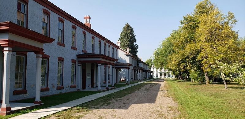 Captain & 1st Lieutenants Quarters, 1871 (military era);<br>Girls Dormitory (school era) image. Click for full size.