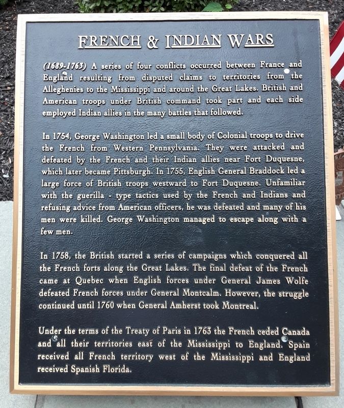 French & Indian Wars Marker image. Click for full size.