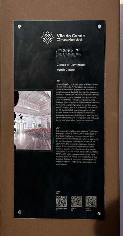 Centro da Juventude / Youth Centre Marker. Click for full size. Centro da Juventude / Youth Centre Marker image. Click for full size.