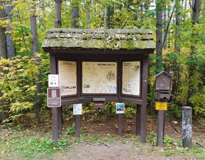 Welcome to Suomi Hills Marker (right). Click for full size. Welcome to Suomi Hills Marker (right) image. Click for full size.