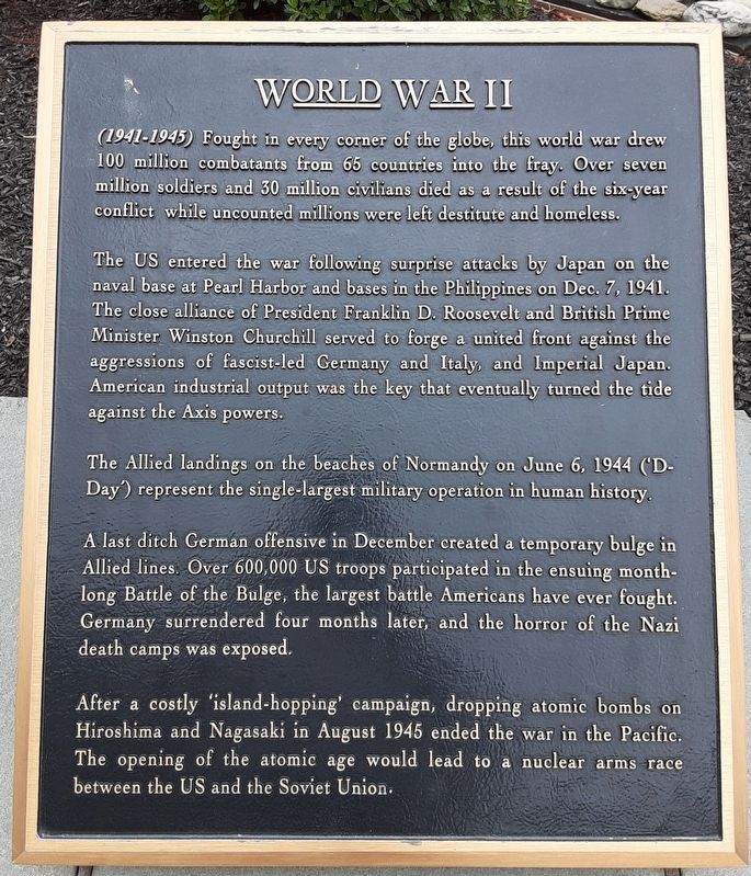 World War II Marker image. Click for full size.