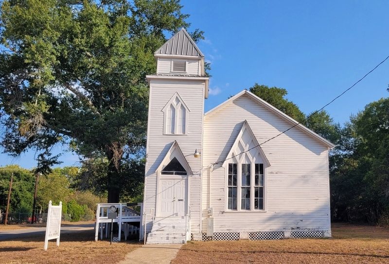 The view of the Thomas Chapel United Methodist Church and Marker from across the street. Click for full size. The view of the Thomas Chapel United Methodist Church and Marker from across the street image. Click for full size.