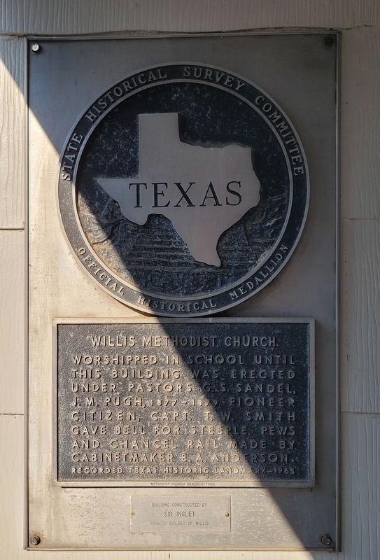 Willis Methodist Church Marker image. Click for full size.
