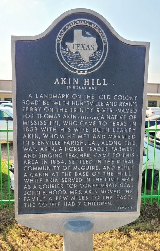 Akin Hill Marker image. Click for full size.