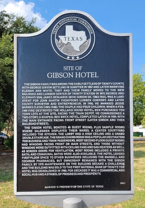 Site of Gibson Hotel Marker image. Click for full size.