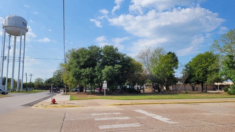 The view of the Site of Gibson Hotel and Marker from the street image. Click for full size.