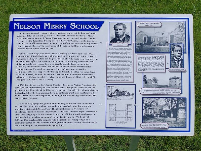 Nelson Merry School Marker. Click for full size. Nelson Merry School Marker image. Click for full size.