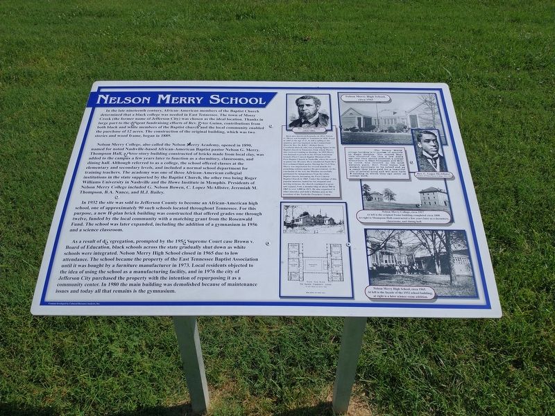 Nelson Merry School Marker image. Click for full size.