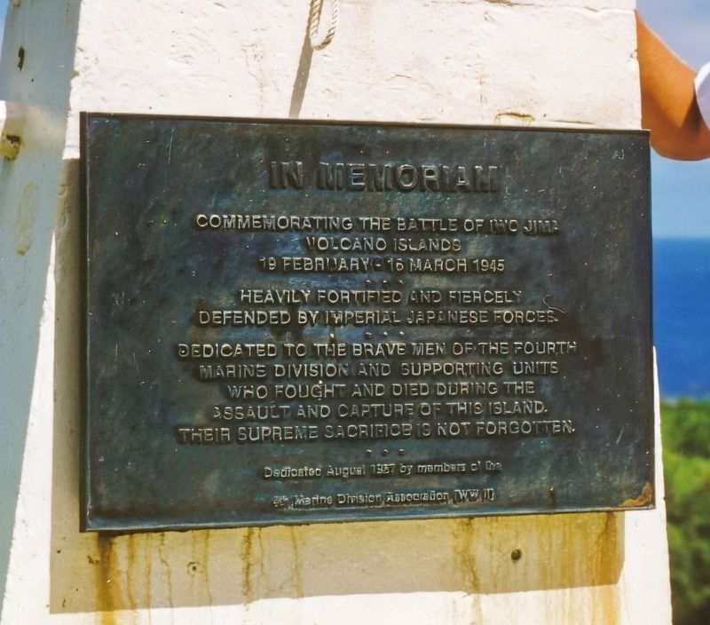 Commemorating the Battle of Iwo Jima Marker image. Click for full size.