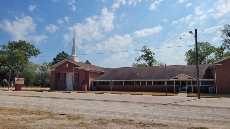 The view of the First Baptist Church of Lovelady and Marker from across the street image. Click for full size.