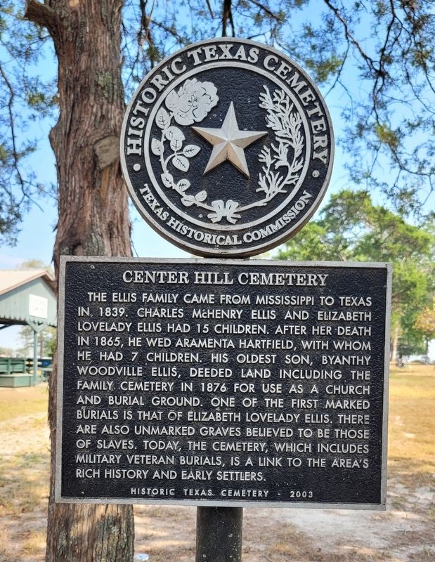 Center Hill Cemetery Marker image. Click for full size.