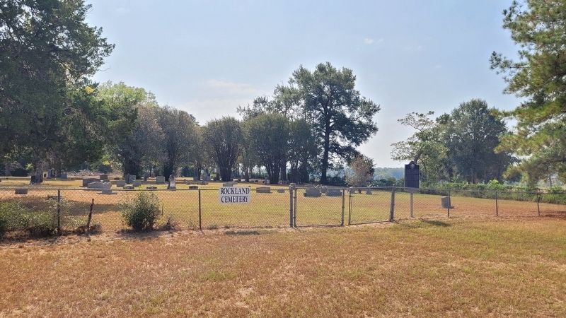The view of the Rockland Cemetery and Marker from the cemetery road image. Click for full size.