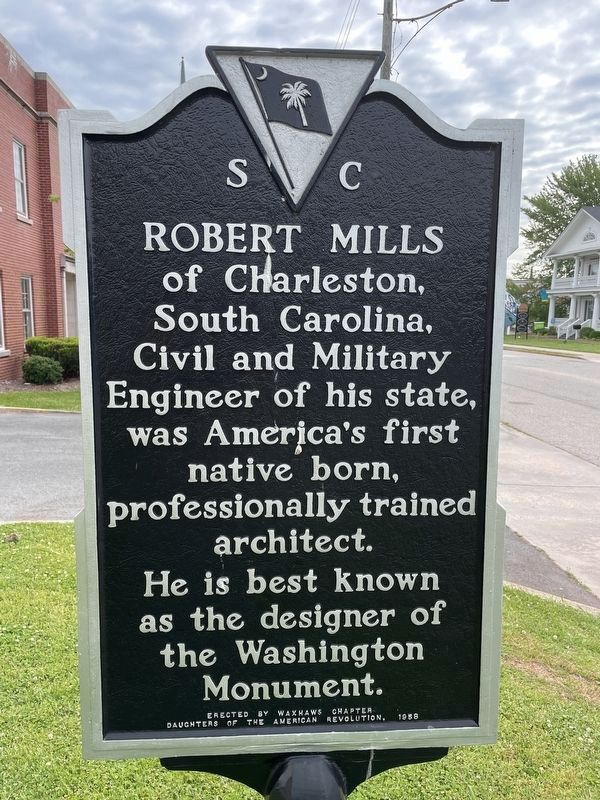 Robert Mills side of marker. Click for full size. Robert Mills side of marker image. Click for full size.