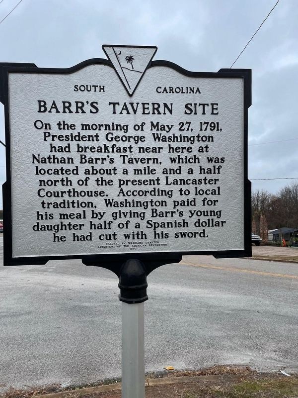 Barr's Tavern Site Marker (refurbished) image. Click for full size.