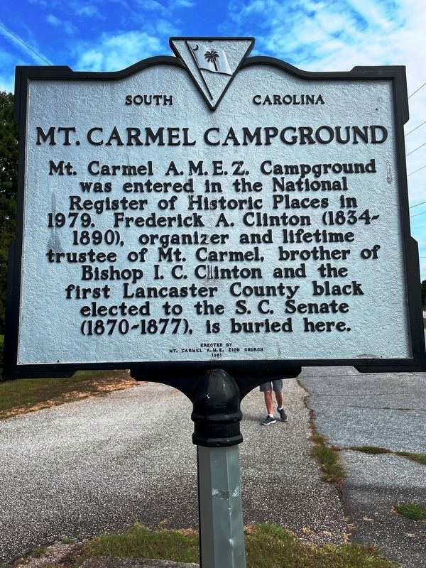 Mt. Carmel Campground Marker (refurbished) image. Click for full size.
