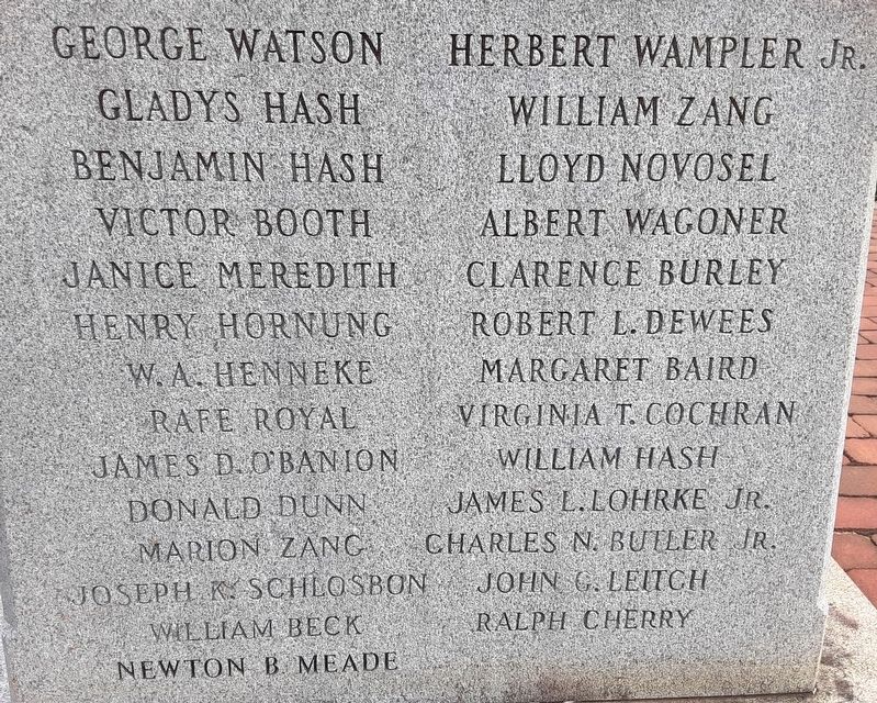Thornbury Township World War II Honor Roll. Click for full size. Thornbury Township World War II Honor Roll image. Click for full size.