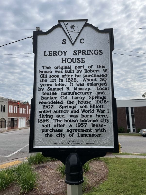 Leroy Springs House Marker image. Click for full size.