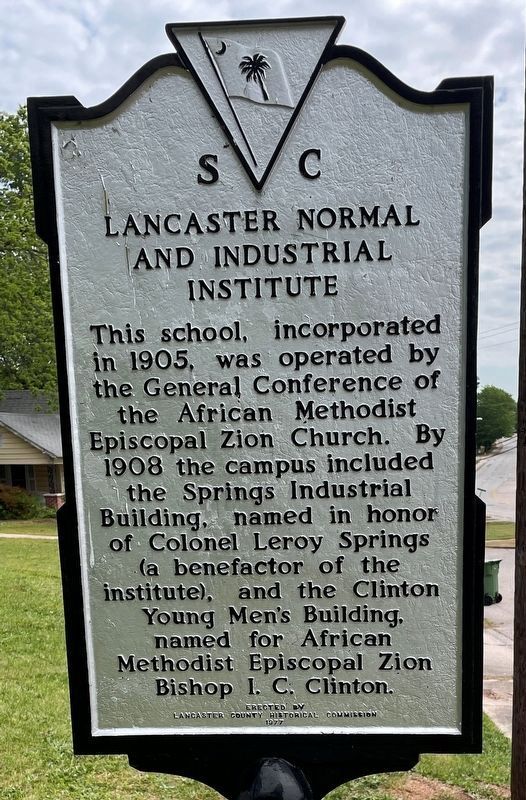 Lancaster Normal and Industrial Institute Marker, side two image. Click for full size.