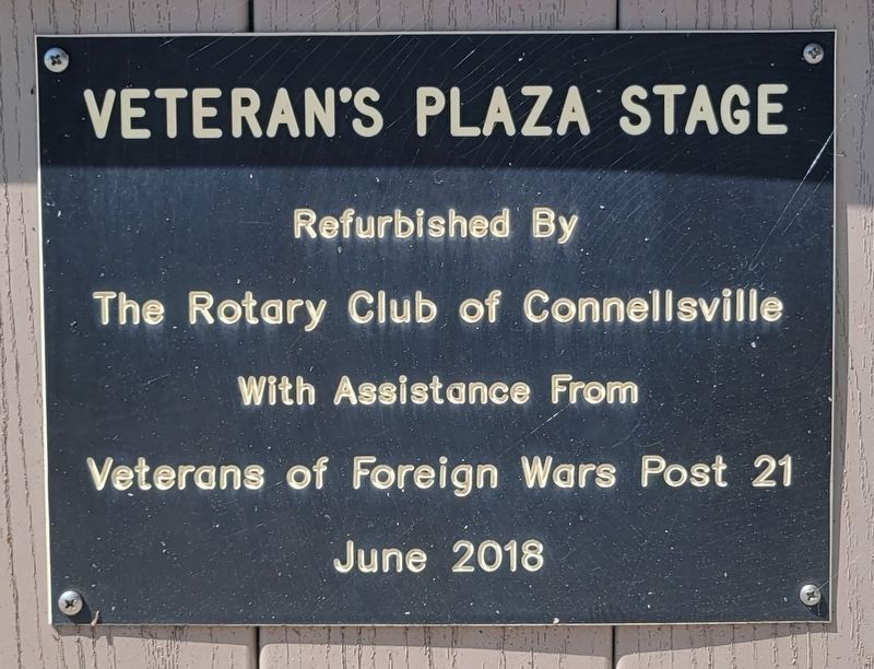 Veteran's Plaza Stage Additional Marker image. Click for full size.