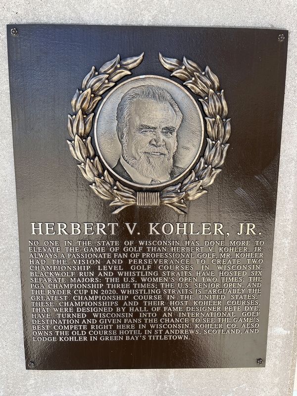 Herbert V. Kohler, Jr. Marker image. Click for full size.
