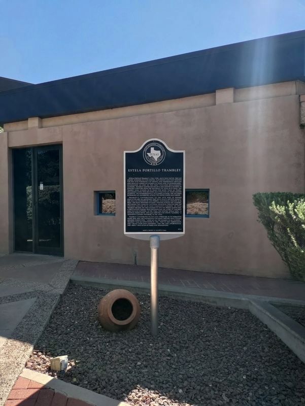 Estela Portillo Trambley Marker. Click for full size. Estela Portillo Trambley Marker image. Click for full size.