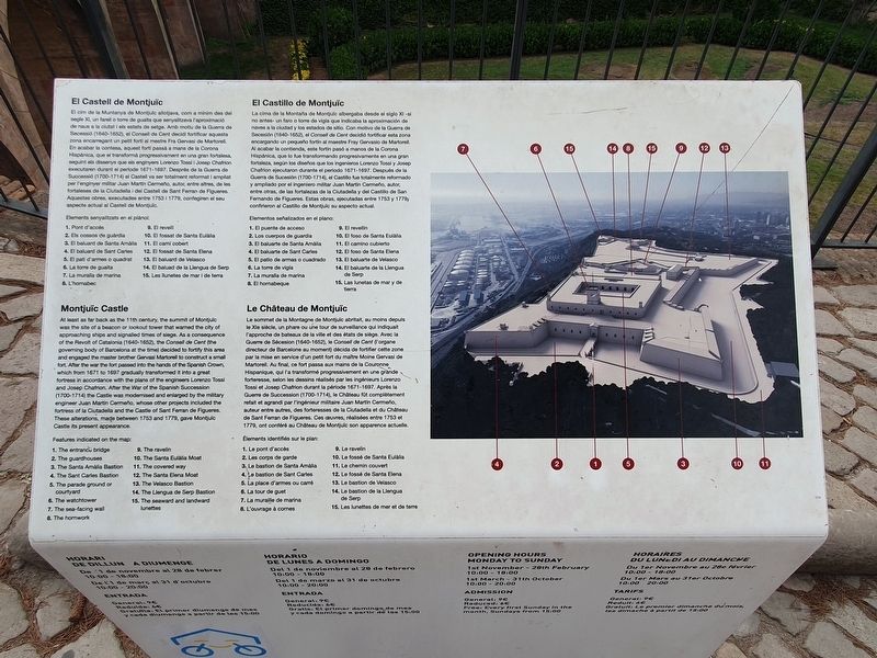 Montjuic Castle Marker image. Click for full size.