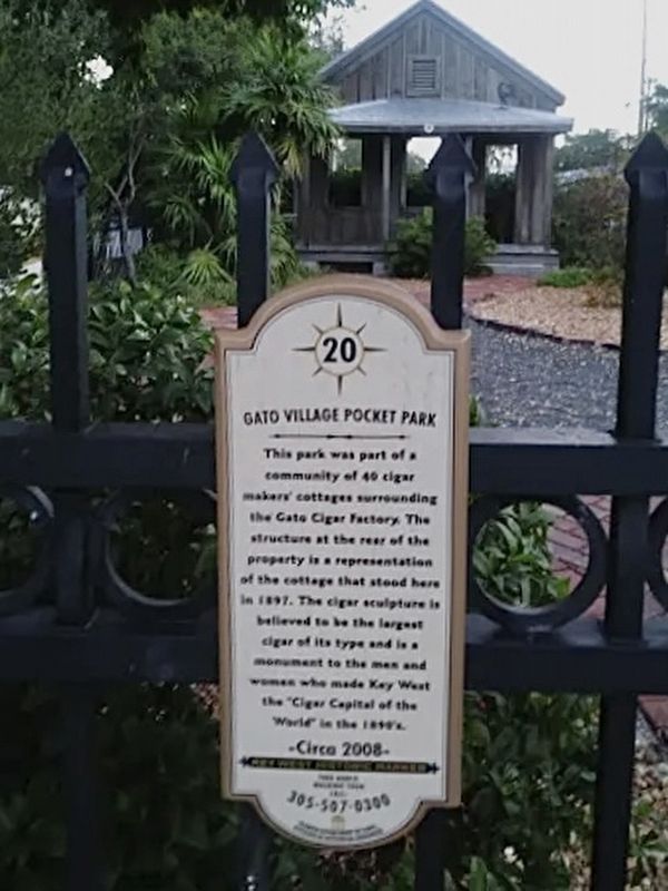 Gato Village Pocket Park Marker image. Click for full size.
