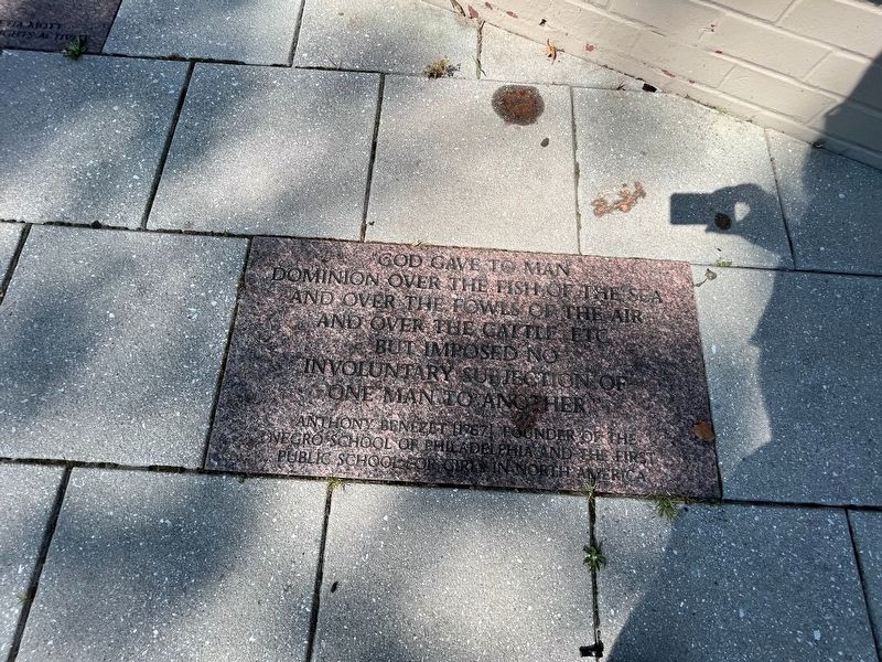 Anthony Benezet Marker. Click for full size. Anthony Benezet Marker image. Click for full size.