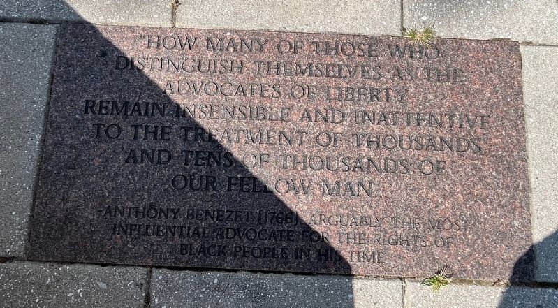Anthony Benezet Marker. Click for full size. Anthony Benezet Marker image. Click for full size.