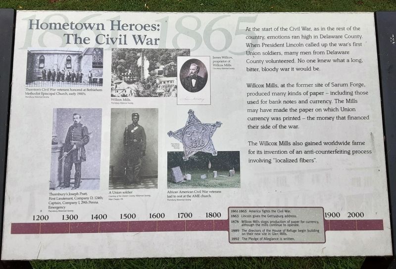 Hometown Heroes: The Civil War Marker image. Click for full size.