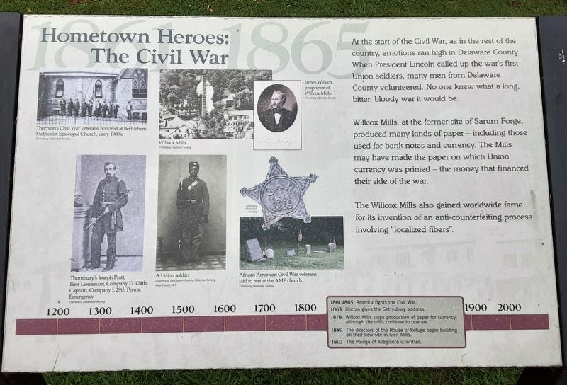 Hometown Heroes: The Civil War Marker image. Click for full size.