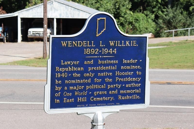 Wendell L. Willkie Marker image. Click for full size.