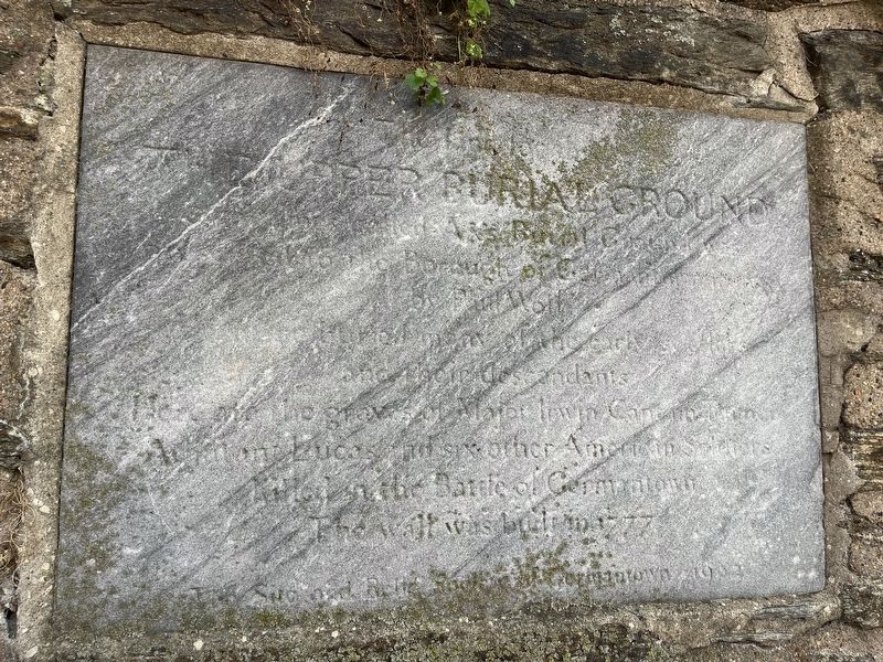 The Upper Burial Ground Marker image. Click for full size.