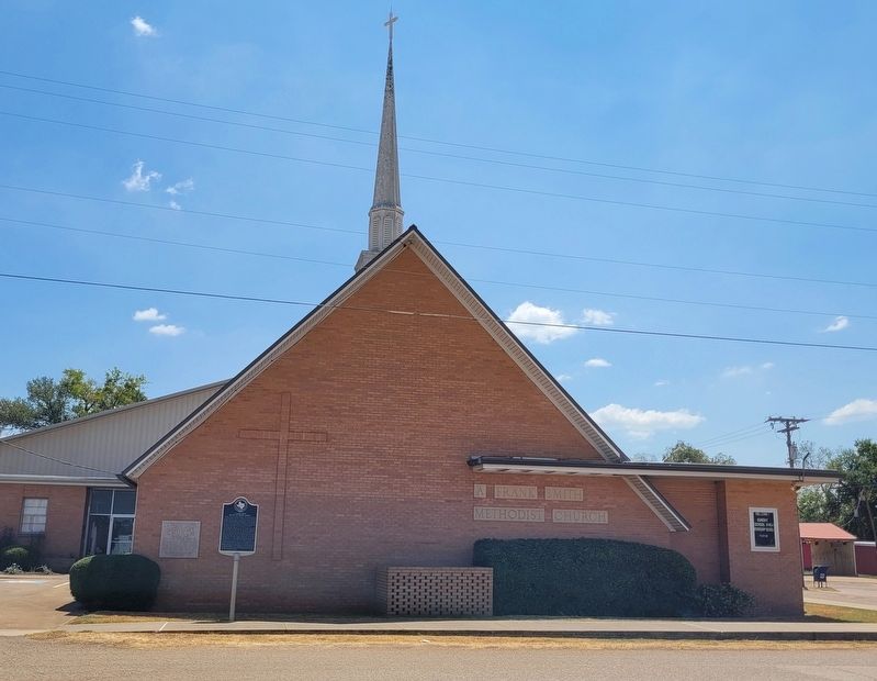The view of the A. Frank Smith United Methodist Church and Marker from the street image. Click for full size.