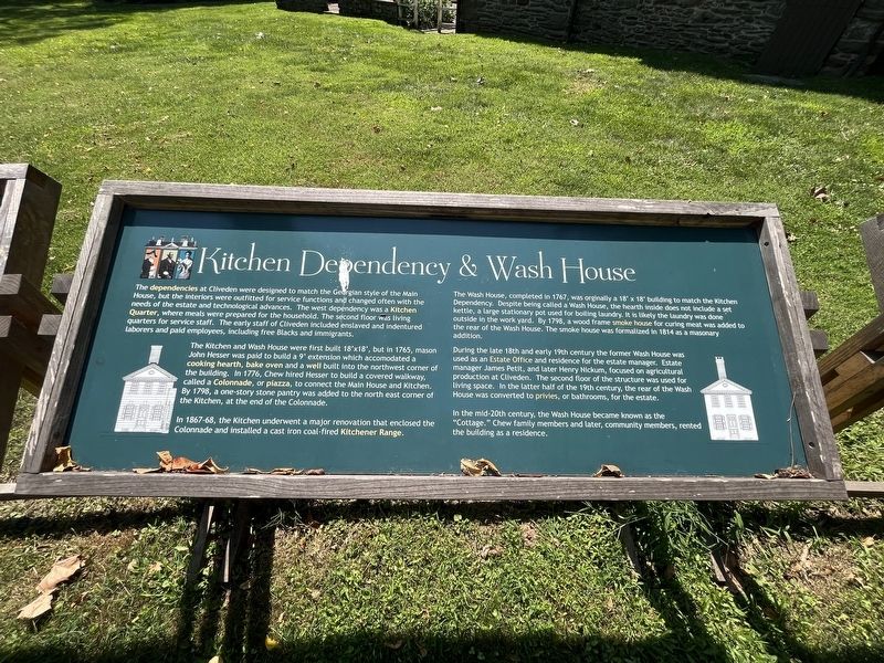 Kitchen Dependency & Wash House Marker image. Click for full size.
