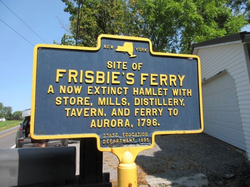 Site of Frisbie's Ferry Marker as of September 1, 2023. Click for full size. Site of Frisbie's Ferry Marker as of September 1, 2023 image. Click for full size.