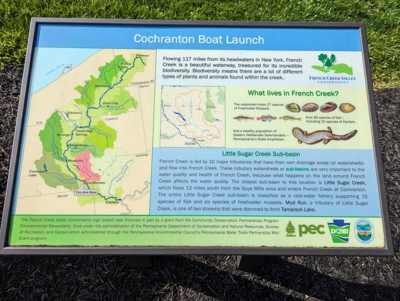 Cochranton Boat Launch Marker. Click for full size. Cochranton Boat Launch Marker image. Click for full size.