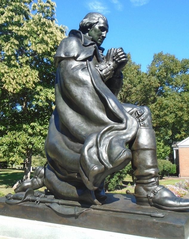 George Washington in Prayer image. Click for full size.
