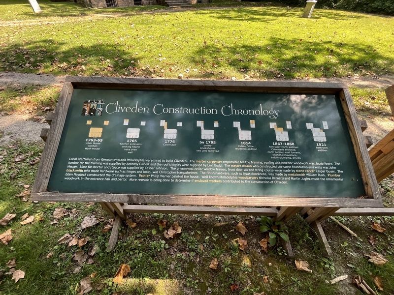 Cliveden Construction Chronology Marker image. Click for full size.