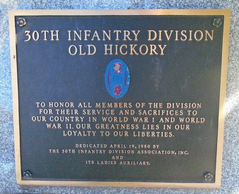 30th Infantry Division Marker image. Click for full size.