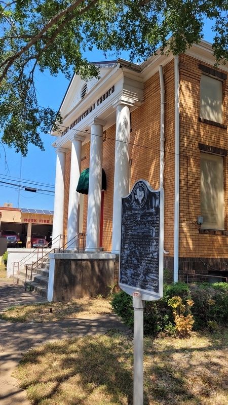 The First Presbyterian Church of Rusk and Marker. Click for full size. The First Presbyterian Church of Rusk and Marker image. Click for full size.
