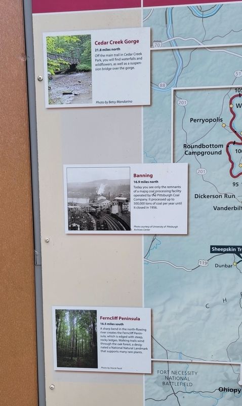 Connellsville Marker - Left Detail. Click for full size. Connellsville Marker - Left Detail image. Click for full size.