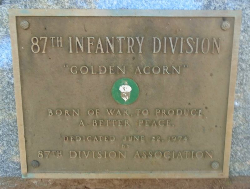 87th Infantry Division Marker image. Click for full size.