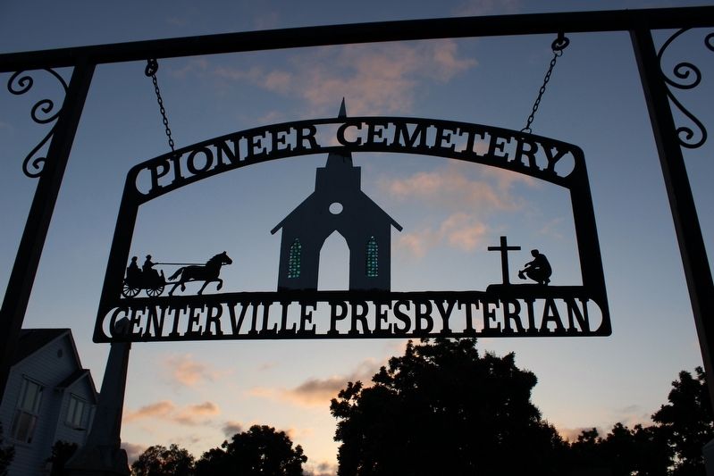 Cemetery Sign image. Click for full size.