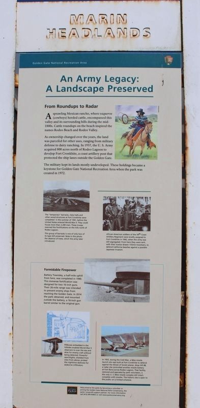 Marin Headlands Marker image. Click for full size.