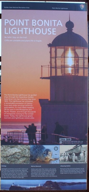Point Bonita Lighthouse Marker. Click for full size. Point Bonita Lighthouse Marker image. Click for full size.